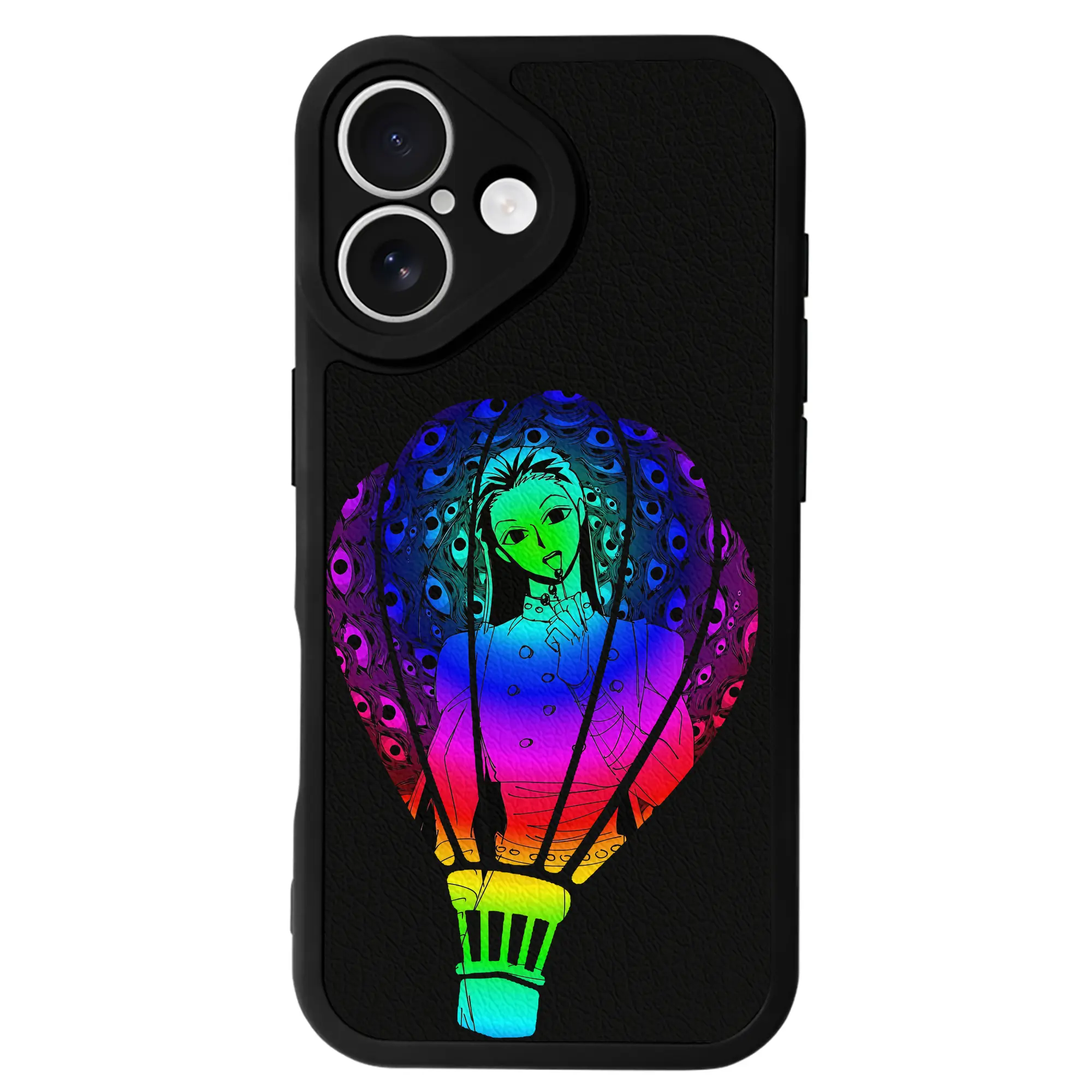 ハンター×ハンター グッズ イルミ＝ゾルディック - IPhone 16シリーズ対応 ・ シリコンスマホケース ・ レザー調 ・ 高精度フィット ・ 耐衝撃 ・ ワイヤレス充電対応 ・ 精密カット